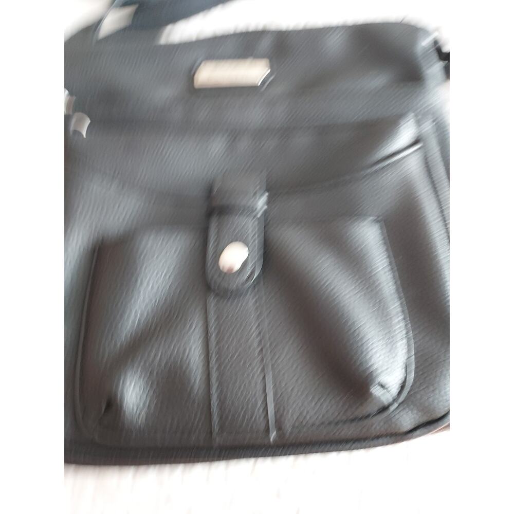 Rosetti Black purse for women Cross body lots of pockets adustable 10 X 10 - Picture 2 of 16
